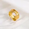 Anillo Exagerado de Acero Inoxidable con Forma de Concha Marina y Estrella de Mar, Tendencia Europea y Americana para Vacaciones, Joyería de Oro de 18K que No se Desvanece para Mujeres