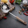 Venta al por mayor de fábrica utensilios de cocina de acero inoxidable para cocinar cuchara para sopa espátula regalo juego de utensilios de cocina de seis piezas utensilios de cocina de haya