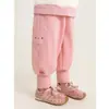 Wuli Bu un Conjunto para Niños Invierno Nuevo Estilo Más Terciopelo Engrosado Cálido Sudadera con Capucha de Animal Pantalones Deportivos Versátiles para Niña Pequeña