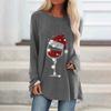 Camiseta de manga larga con cuello redondo y estampado digital 3D para mujer, moda transfronteriza de comercio exterior europeo y americano 2021