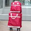 Bolsa con Carrito de Ruedas Universal Bolsa de Viaje para Mujer Caja de Cabina Portátil Bolsa de Viaje para Distancias Cortas Estilo Coreano Bolsa de Equipaje Portátil Moderna