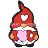 Zuecos Creativos de la Nueva Serie de San Valentín Hebillas Decorativas Lindas Flores de Dibujos Animados para Zapatos Accesorios DIY Hebillas para Zapatos de Caucho Suave de PVC