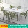 Mojia (MO JIA) Mesa y Sillas de Patio Mojia Juego de Siete Piezas Mesas y Sillas de Ocio Blancas Cortadores para Jardín Balcón al Aire Libre