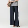 Jeans Casual Feminino de Verão Fino de Cintura Alta Slim-Fit, Respirável e Confortável, Calça Versátil de Perna Reta, Calça de Perna Larga Petite