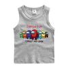 Chaleco de algodón para niños verano nuevo niños lobo espacial matando delgado niños bebé camiseta interior moda