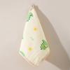 Toalla de Bebé de Crepé de Cuatro Capas, Toalla Facial y de Baño para Bebé, Toalla Cuadrada Pequeña de Gasa con Borde Ribeteado, Colgable