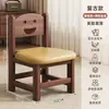 Taburete pequeño para uso doméstico, taburete para cambiarse los zapatos, silla moderna con respaldo, taburete bajo, taburete cuadrado resistente, banco de madera maciza, silla simple, taburete de madera pequeño