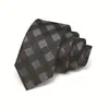 Gravata Masculina Transfronteiriça 7cm Cor Sólida Gravata Amarrada à Mão Gravata Jacquard de Poliéster Masculina Logotipo Gravata de Alta Qualidade para Homens