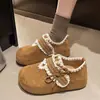 Pacote Completo de Sapatos Birkenstock 2026 Novo Modelo Bico Redondo Salto Escondido Sapatos Baixos Versáteis para o Dia a Dia Estilo Campus Francês para Meninas