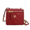 Mini bolso para labiales para mujer, bolso pequeño tipo caja estilo Chanel con cadena de rombos, bolso cruzado decorativo versátil