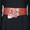 Cinturón ancho de suéter para mujer, de cuero genuino, con sello de cintura, banda elástica a juego, con falda, abrigo, cinturón exterior ajustado a la cintura.