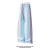 Outono 2026 Novo Estilo Calça Branca com Cintura Contrastante Listras Triplas M-5XL HK26971-Especial P22