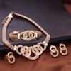 Comercio Exterior Joyería Europea y Americana Juego de Cinco Anillos Collar Aretes Pulsera Anillo Juego de Cuatro Piezas Venta Directa de Fábrica