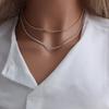 Nicho Luz Luxo Cool Feng Shui Diamante Colar Mulheres Moda Retrô Simples Elegante Colar Cadeia Clavícula Cadeia Colar Cadeia