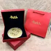 Moneda de Oro de Aluminio con Lámina de Oro, Oro Puro 999, Regalo Popular para Exámenes de Admisión a Preparatoria y Universidad, Artículo Decorativo, Pequeños Regalos al por Mayor