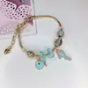 Pulsera Elegante de Aleación Galvanizada con Broche de Langosta y Trébol de Cuatro Hojas para Mujer, Más Vendida en el Sudeste Asiático, Joyería de Dibujos Animados en Stock, Hecha a Mano