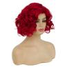 Estilo europeo y americano para damas República de China retro puntos laterales rojos cabello corto rizado voluminoso seda de alta temperatura peluca tocado fabricantes al por mayor