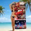 Toalla de Playa para Niños con Temática de Dibujos Animados Cars Mcqueen Toalla de Playa para la Costa Toalla de Baño de Microfibra
