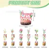 Conjunto de Festa de Aniversário com Tema Floral Transfronteiriço, Guirlanda Floral Fresca, Decorações Espirais Penduradas, Adereços de Decoração de Aniversário de Primavera