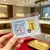 Pegatina para Teléfono Móvil de Oro Puro 999 Princesa Hazte Rica Foil de Oro Hazte Rico Rápido Pegatina para Refrigerador Año de la Oveja Ten Dinero para Gastar Tarjeta de Oro Regalo