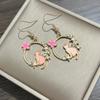 INS Estilo DIY Simulação de Personalidade Mini Gato Bolo Brincos de Frutas Estudante Moda Estilo Divertido Brincos de Menina