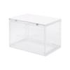 Caixa de armazenamento de livros de mesa transparente, modelo de boneca à prova de poeira para estudantes, enfeites, caixa feita à mão, caixa de exibição magnética de acrílico