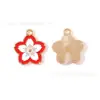 Pendente de Flor de Cerejeira Fresco e Simples em Liga de Zinco Esmaltada Acessórios para Joias DIY Materiais para Decoração de Colar Pulseira Chaveiro