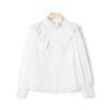 Camisa Casual Se*Ane con Adorno de Encaje Pesado, Estilo Francés Elegante y a la Moda, Nuevo Modelo de Primavera