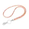 Lanyard con adornos de diamantes en stock transfronterizo, lanyard de red, porta-credencial de identificación, correa con adornos de diamantes y llavero, venta al por mayor