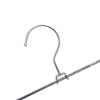Cabide para calças grande de 40 cm, cabide de aço inoxidável antiderrapante para pendurar calças azuis, cabide simples para calças com prendedor para calças