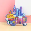 Imanes de Refrigerador Culturales y Creativos de Goma Suave de PVC Personalizados para Atracciones Arquitectónicas y Souvenirs Turísticos de Chengdu y Xi'An