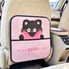 Bolsa de armazenamento para cadeira de carro, gatinho fofo, caixa de armazenamento para mesa pequena, bolsa multifuncional para pendurar no carro