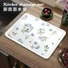 Alfombrilla Secadora para Vajilla de Dibujos Animados Mesa de Té Juego de Té Alfombrilla Aislante Térmico para Barra Alfombrilla Absorbente de Agua para Desagüe de Cocina Taza