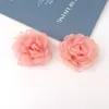 7,5cm Novo Estilo Céu Estrelado Organza Borda Queimada Flor Acessórios para Roupas Organza Borda Queimada Flor Acessórios DIY para Roupas em Estoque