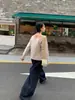 [Comos Cms] 2025 Nuevo Otoño Estilo Coreano Sueltos Casuales Pantalones de Mezclilla Pierna Ancha Cm255036