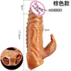 Funda para Pene Portátil Jiuai para Hombres, Agrandada y Engrosada, Silicona Líquida, Colmillo de Lobo de Avión, Funda de Larga Duración, Productos para Adultos