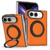 Adequado para Capa de Celular iPhone Duo com Carregamento Sem Fio Magnético e Fivela de Anel Rotativa 360 graus Capa Protetora