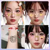 Concierto del Grupo Juvenil Era de Ding Chengxin Calcomanía Facial de Apoyo Calcomanía de Tatuaje Maquillaje para Fans Tótem Color Calcomanía Negra