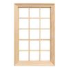1:12casa de muñecas casa de muñecas DIY puerta y ventana accesorios modelo 15 rejillas ventana simple en blanco con líneas lámina de ventana de PVC