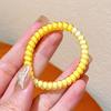 Anillo para el pelo de línea telefónica sin marcas que cambia de color degradado para mujer, cuerda para el pelo simple de verano, cuerda para el pelo de alto nivel, accesorios para el pelo de tendón de goma