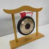 Gongo de Cobre Cobre Puro Gongo de Cobre com Suporte Auspicioso para Sorte Gongo de Cobre Gongos e Pratos Gongo de Inauguração Gongo de Alerta Precoce para Controle de Enchentes Instrumento Musical