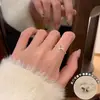 Anillo de Flor de Color de Contraste Dopamina Anillo de Dedo Fresco de Verano para Novia Anillo de Atmósfera Dulce Estilo Coreano Pulsera