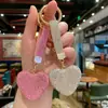 Chaveiro Coração de Amor Cravejado de Diamante Novo Modelo Transfronteiriço Pingente de Bolsa com Strass para Meninas Decoração de Chaveiro de Carro Atacado do Fabricante