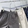 Moda Nova de Verão Versátil Solto Fresco Cor Sólida Simples Calças de Ar Condicionado Estilo Casal Calças Casuais Retas 3169