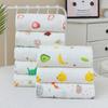 Toalla de Baño de Gasa Tipo a Algodón Envoltorio de Baño para Bebé Estampado de Dibujos Animados Manta para Recién Nacido Se Puede Personalizar con Logo