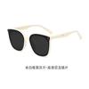 Gafas de sol de moda con montura grande, placa GM, para hombre y mujer, venta al por mayor de fabricantes, de moda en internet, montura alta negra, gafas de sol negro gris