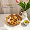 Cesta creativa de onda para snacks imitación ratán tejido cesta de frutas tejida plato tejido para snacks cesta de frutas cesta para frutos secos bandeja hecha a mano cesta para snacks