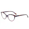 Óculos de Leitura para PC Cor Tartaruga Armação Oval Cat-Eye para Mulheres, Armação Pequena, Podem Ser Personalizados com Lentes de Alta Graduação, Óculos com Filtro de Luz Azul, Cat-Eye Dobrável
