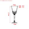 Taça de Champanhe Francesa Elegante Vidro Diamante Taça de Vinho Tinto Média Antiga Estilo Retro Europeu Taça de Hotel