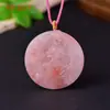 Flor de Melocotón Natural Donut Relleno Manzana Nube Auspiciosa Candado Colgante de Jade Anillo de Paz Colgante Suministro en Vivo Suministro de Comercio Exterior